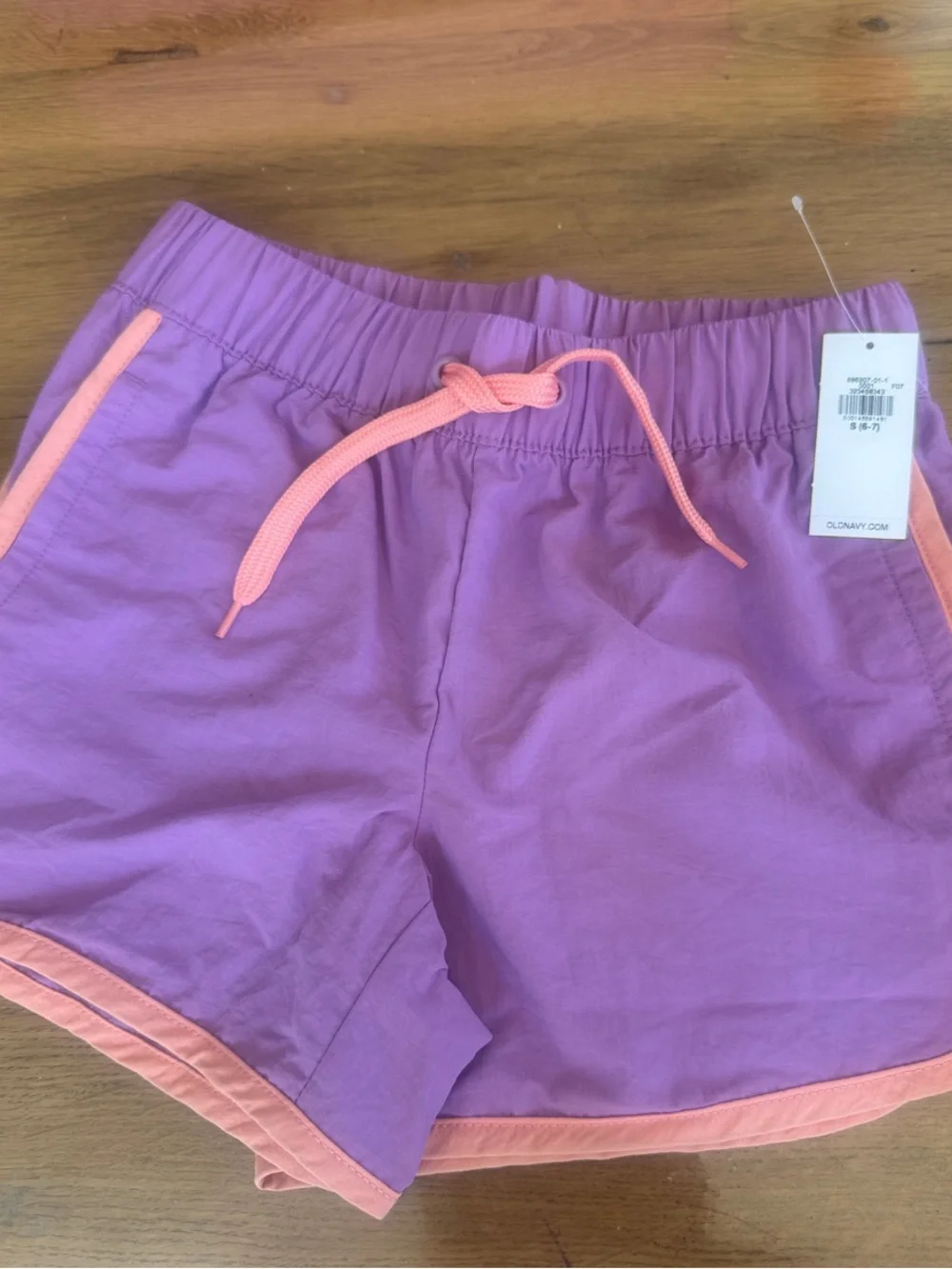 Old Navy Purple Girls' Active Shorts with Pink Trim